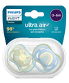 Avent Ultra Air Soother 0-6Months - Green Blue (Pack Of 2)