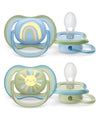 Avent Ultra Air Soother 0-6Months - Green Blue (Pack Of 2)