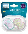 Avent Ultra Air Soother 0-6Months - Green Purple (Pack Of 2)