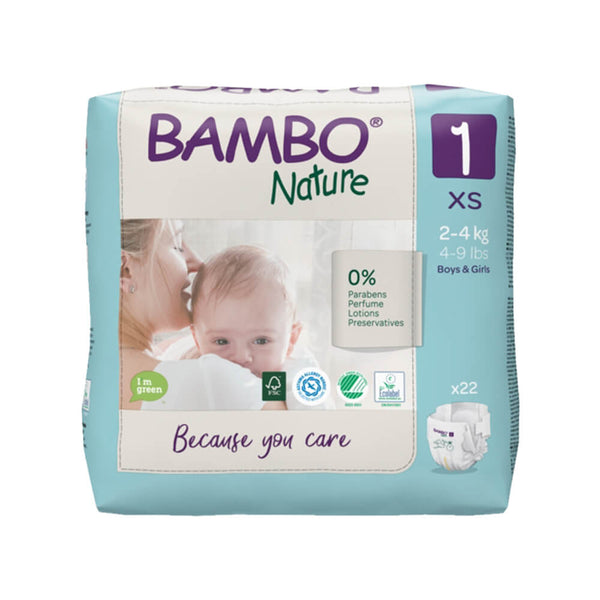 Bambo Nature Skin Friendly Tape Diapers - Monthly Box - Size 1