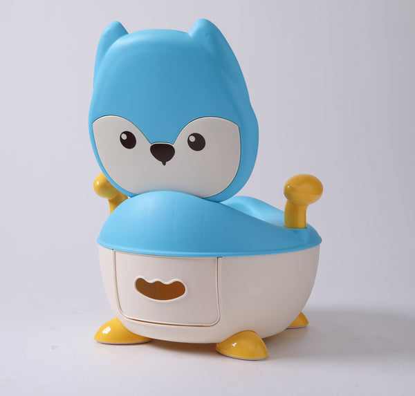 Babyhood Animal Design Baby Plastic Potty Training Chair - Blue