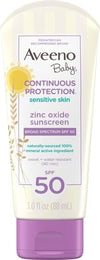 Aveeno Baby Continuous Protection Zinc Oxide Mineral Sunscreen Lotion For Sensitive Skin Spf 50 - 88Ml