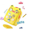 Little Surprise Box LLP Unisex Kids Pink & White Applique Movable Trinkets Backpack