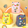 Little Surprise Box LLP Unisex Kids Pink & White Applique Movable Trinkets Backpack