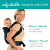 Infantino Flip 4-in-1 Light & Airy Convertible Carrier - Black Denim