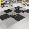 Jumprfit Interlocking EVA Floor Mat - Black & Grey (Set of 6pcs.) - 12mm