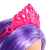 Barbie Dreamtopia 11.5-inch Purple Hair Fairy Doll Wearing Skirt, Clip-On Wings & Tiara