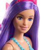 Barbie Dreamtopia 11.5-inch Purple Hair Fairy Doll Wearing Skirt, Clip-On Wings & Tiara