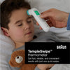 Braun Temple Swipe Thermometer - Digital Thermometer With Color Coded Temperature Guidance