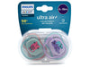 Avent Ultra Air Soother 6-18Months - Green Purple (Pack Of 2)