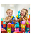 Blockaroo Magnetic Foam Building Blocks Set - 50 Pieces for Toddlers 18M+