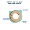 Little Rawr - Wood Silicone Disc Teether Blue Bear