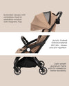 Leclerc Magic Fold Plus Lightweight Stroller Air Cabin Friendly - Sand