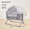 Rabitat Hop A Little baby cot - Dark Grey