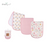 Dream Gro Baby Burp Cloths, Pack Of 3, Various Prints