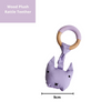 Little Rawr - Wood Plush Rattle Teether Toy Purple Kitty