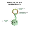 Little Rawr - Wood Plush Rattle Teether Toy Green Lion