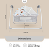 R FOR RABBIT Lullabies Plus Auto Swing Baby Cradle