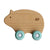 Little Rawr - Wood Wheelie Animal Blue Bear