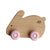 Little Rawr - Wood Wheelie Animal Pink Rabbit