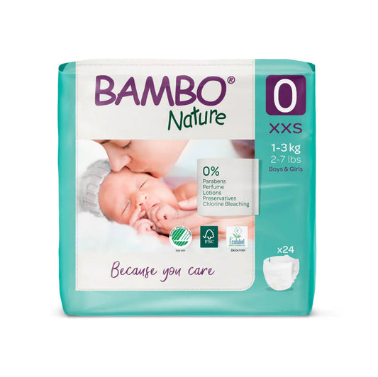 Bambo Nature Diaper For Premature Babies - Size 0 Xxs (Pack Of 24)