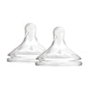 Dr Browns Natural Flow Wide-Neck Baby Bottle Silicone Nipple, 2-Pack