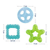 Hopop Multi Textured, Water Filled Cooling Teether (Star, Pack Of 3)